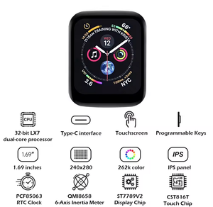 Tipo C, 1,69 pulgadas, 240x280, 262K, pantalla LCD táctil a Color, Sensor de pantalla, placa de desarrollo, Sensor de giroscopio de aceleración