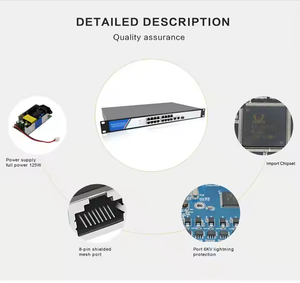 Jue Homg fabrika OEM 16-Port 100M PoE anahtarı ile 2 1000M RJ45 1 SFP Up-link raf montaj SNMP fonksiyonu için IP kamera CCTV NVR PON - Product Image 6