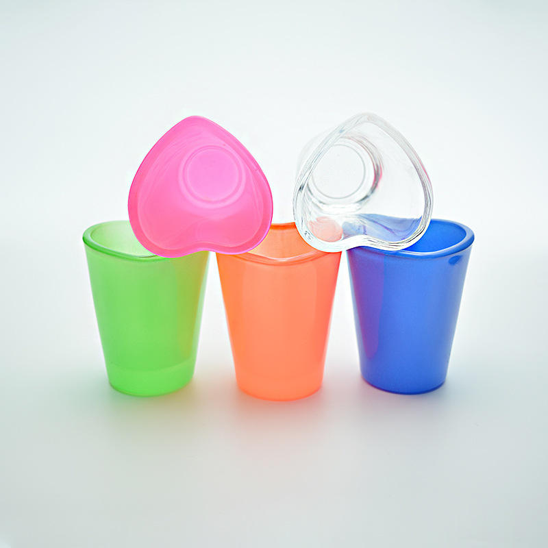 vaso de chupito de corazón (no precio de página)