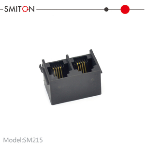 6PIN 6P4C dişi Jack 2 port RJ11 telefon soketi - Product Image 6