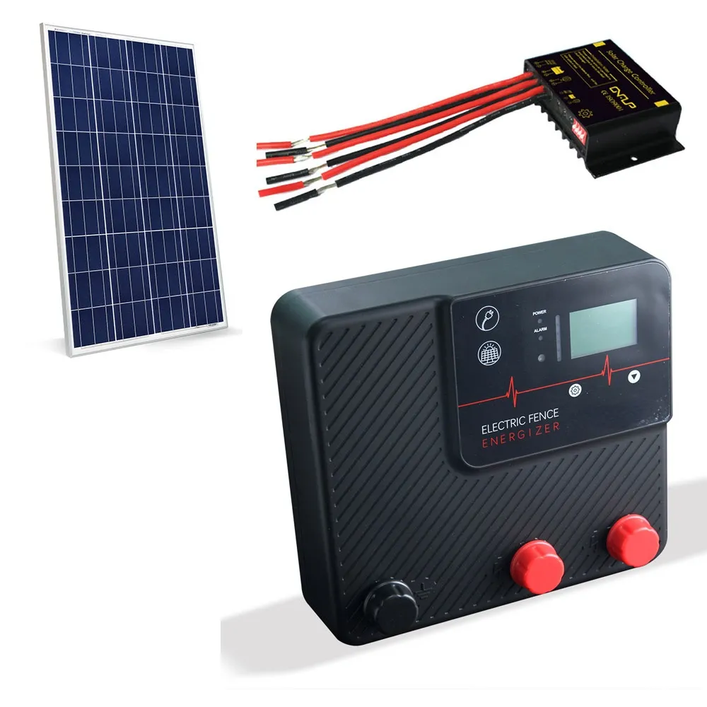 Électrificateur solaire à l'énergie solaire pour clôture, chargeur avec alarme, équipement de ferme