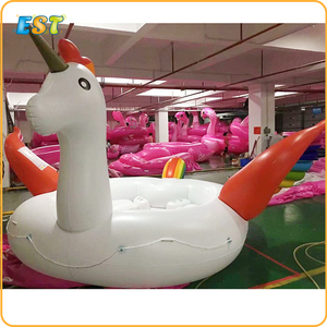 Flamingo Aufblasbare Party insel Regenbogen Aufblasbare Einhorn <span class=keywords><strong>Pool</strong></span> <span class=keywords><strong>Float</strong></span> aufblasbare Partei Vogel Insel