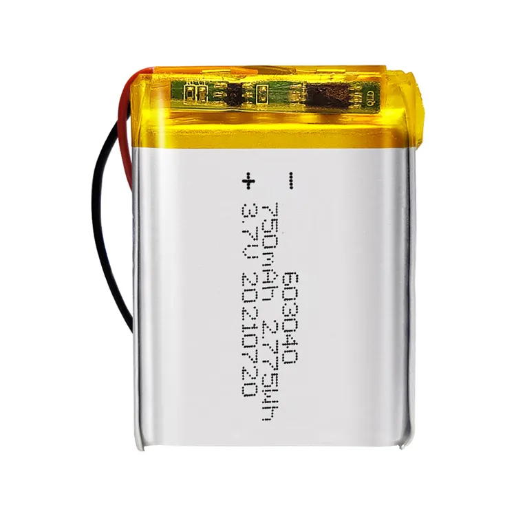 Sel baterai NMC 3.7V dapat diisi ulang baterai Lithium Lipo 3.7V 750mAh baterai Li-ion AAA dengan konektor Molex JST