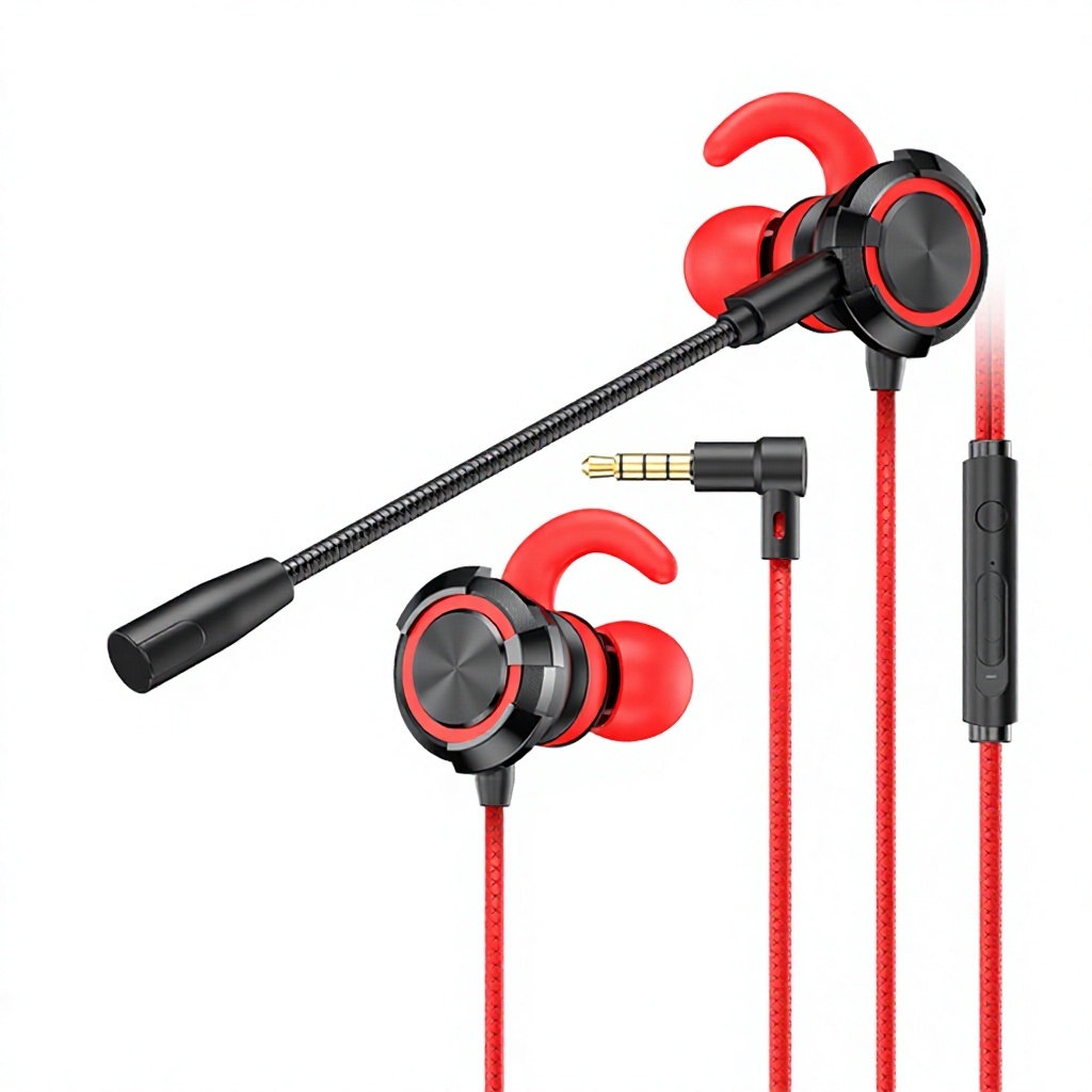 Casque de jeu filaire avec prise jack 35 mm, rouge éblouissant, positionnement du son