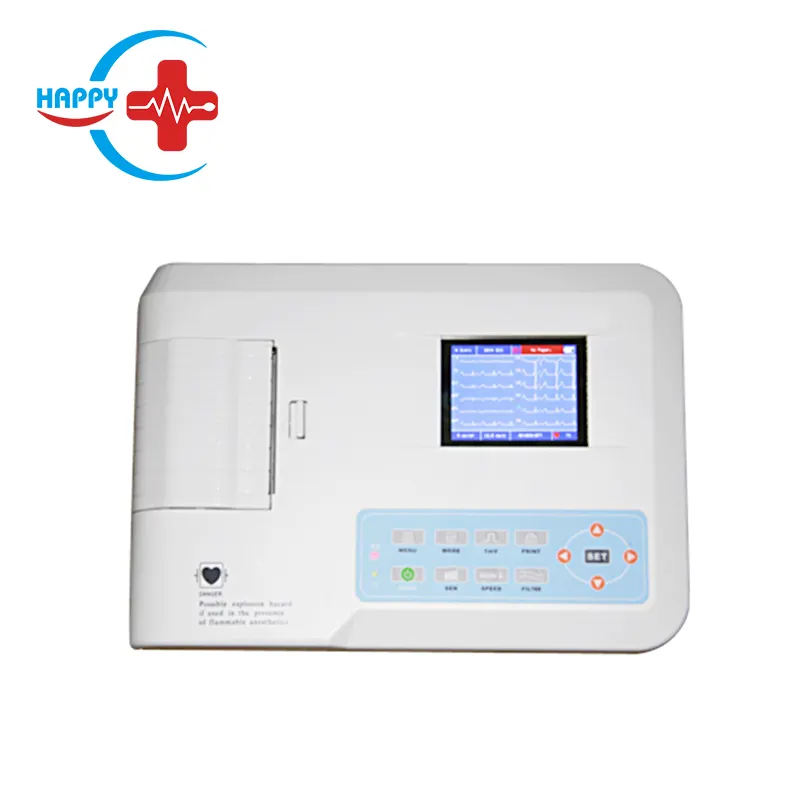 HC-R002 nhà sản xuất động vật điện tâm đồ thú y đơn kênh ECG máy