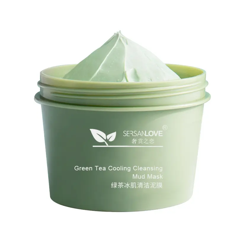 Originele Schoonheid Greentea Detox Olie Reiniging Masker Crème Ontgiftende Klei Masker Franse Wegwerp Groene Thee Gezicht Hennep Modder Masker Oem