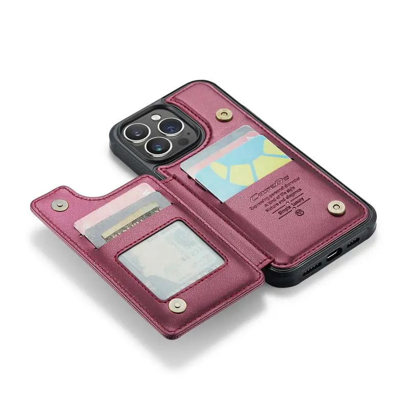 Sac en cuir Luxe Date TPU Mobile Accessoires Couverture Arrière Portefeuille Téléphone Cas pour iPhone 15 Pro Max