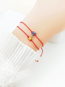 สร้อยข้อมือลูกปัดรูปดาวแนววินเทจโบฮีเมียนสำหรับผู้ชายผู้หญิงอุปกรณ์สำหรับงานแต่งงานทำจากไม้หยกฮีมาไทต์งานตามสั่ง - Product Image 3