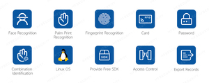 HFSecurity FR05M dispositivo di riconoscimento del volto del tornello a basso costo con Password del palmo controllo di accesso biometrico dell'edificio - Product Image 6