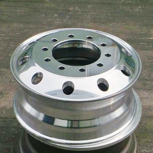 半卡车用高性价比铝铬灯5耳钢17.5 22.5 24英寸卡车轮辋 - Product Image 1
