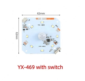 Sensor de movimiento PIR, placa de circuito de luz nocturna LED, módulo de Control de lámpara recargable de carga USB, componentes electrónicos de inducción