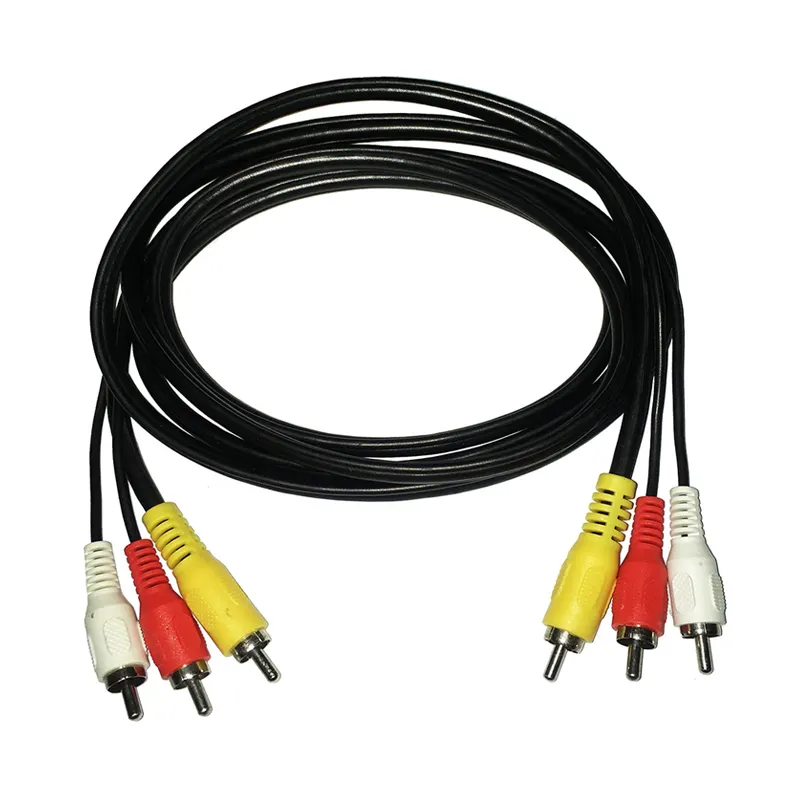 Dongguan Guangying AV Cable Red Yellow White RCA Audio and Video Cable for Set-top Box, DVD, Amplifier, TV, Projector