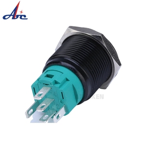3 5 6 9 12 24 36 48 110 220 V anlık mandallama basma düğmesi anahtarı çift renkli Led kilitli 19 mm siyah kabuk basma düğmesi IP 67 - Product Image 5