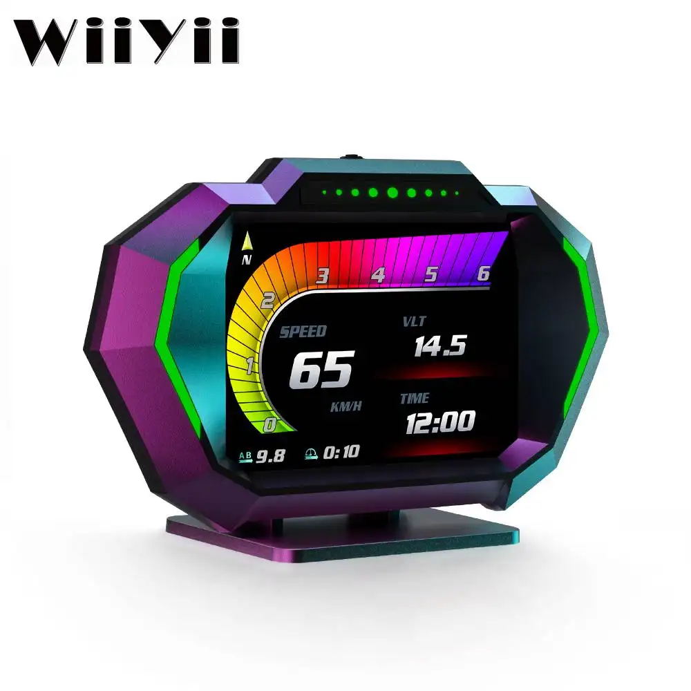 2023 WiiYii Digital Racing Gauge OBD2 HUD Heads Up Display P24 with 13 Language Systems   Smooth Response for All Cars