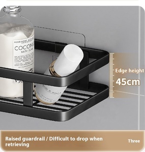 ชั้นวางของในห้องน้ำแบบติดผนังเข้ามุมโลหะสามเหลี่ยมออกแบบมาให้ปราศจากหมัดสำหรับใช้ในห้องน้ำแบบข้ามพรมแดน - Product Image 5