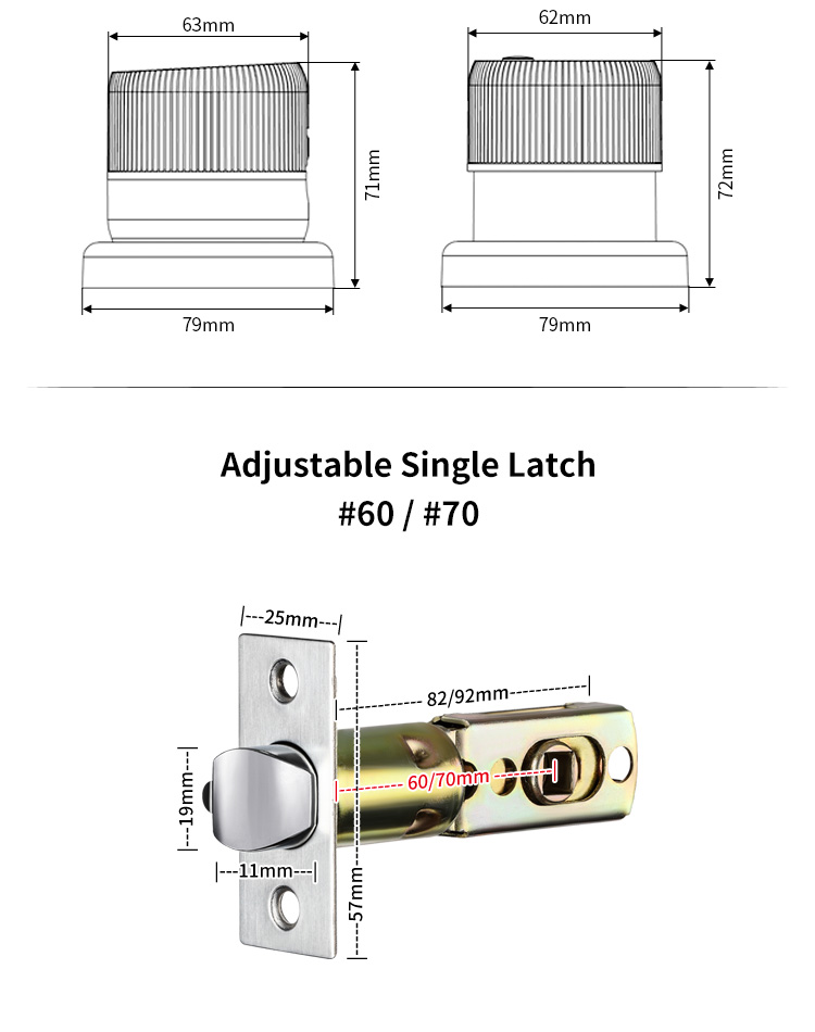 Luxury TTlock APP Digital Door Knob Rfid Card Key Digit Fingerprint Smart Lock