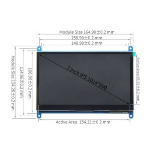 EParthub 7 pollici lampone Pi LCD H _ *-DMI display monitor Raspberry Pi 3B/4B H _ *-D I _ *-PS