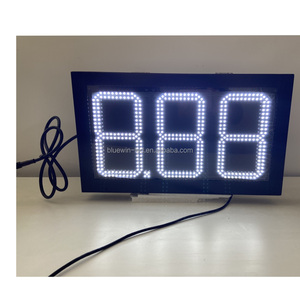 แผงวงจรดิจิทัล LED 7ส่วนตัวเลข3หลัก8นิ้ว12นิ้วป้ายแสดงสำหรับสถานีบริการน้ำมัน
