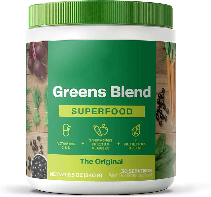 Oem super greens blend powder bloom nutrition super greens powder smoothie juice Green Super Vegan Powder