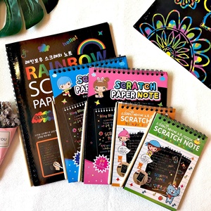 Scratch kitap kalem çocuklar çizim oyuncak ahşap kağıt çizim tahtasında 3d DIY çocuklar boyama yazma çizim moda ben - Product Image 2