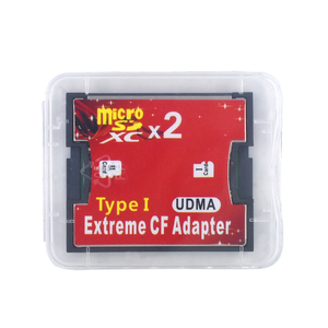 用于MicroSD SDHC SDXC紧凑型闪存I型存储卡读卡器转换器的双微SD TF至CF适配器 - Product Image 6