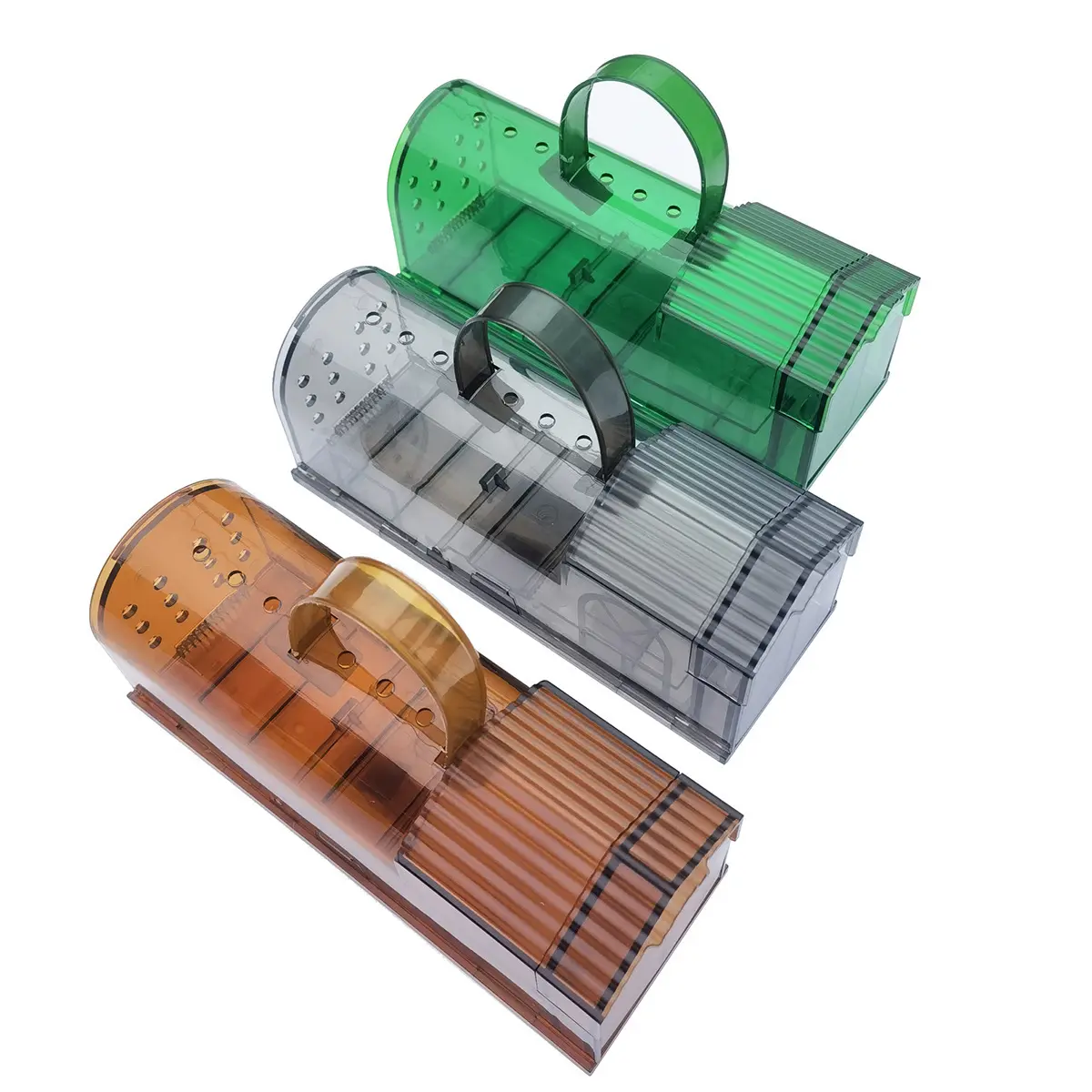 Sûr sans cruauté Catch Box En Plastique Réutilisable Live Catch Smart Tunnel Trap Rat Rongeur Maison Souris Pièges En Plastique Humane Piège À Souris