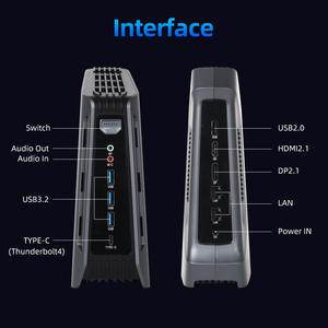 Intel Ultra7 165H Mini <strong>PC</strong> DDR5 M.<strong>2</strong> NVME SSD RJ45 <strong>2</strong>.5G LAN HD DP Type-C Display Office Home HTPC Computer with Fan - Product Image 5