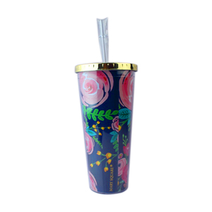 中国精选INEEDU双壁塑料不倒翁杯，带金盖和稻草，令人难以置信 - Product Image 6