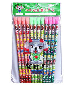 In đầy đủ màu sắc bọc nhựa bút chì bằng gỗ với tẩy hàng đầu cho trẻ em trong gói <span class=keywords><strong>headcard</strong></span> - Product Image 2