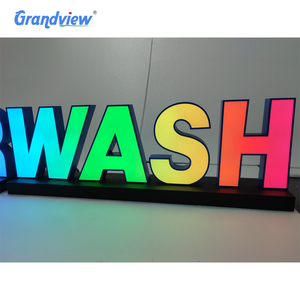 Tùy chỉnh từ thư signage 3D <span class=keywords><strong>LED</strong></span> thắp sáng kỹ thuật số cửa hàng đăng ngoài trời RGB đầy đủ màu sắc <span class=keywords><strong>LED</strong></span> thay đổi thư quảng cáo RGB Đăng - Product Image 1