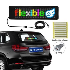 車用カスタマイズ可能なDIYプログラム可能LEDサインUSB Bluetoothアプリコントロールソフト薄型フレキシブルウィンドウ広告アニメーション - Product Image 5