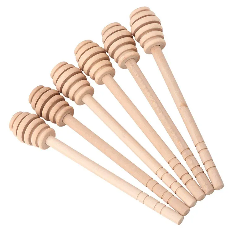 Hot Sale Natural Wood Honey dipper stirrer, Honey Pot Stick,Wooden Honey Dipper Wedding Favors