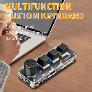 Teclado inalámbrico Bt de 3 teclas de 2,4G, perilla Macro, tecla de acceso directo para pegar, juego de deportes electrónicos, Mini Teclado mecánico con conexión en caliente - Product Image 4