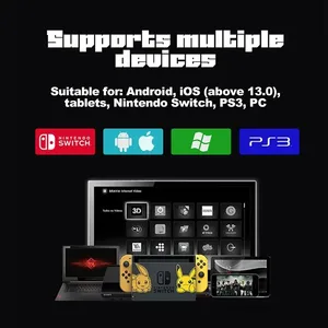 Gamepad extensible Bluetooth para Nintendo Switch Android IOS iPad PC con controlador de vibración lineal de luz RGB - Product Image 6
