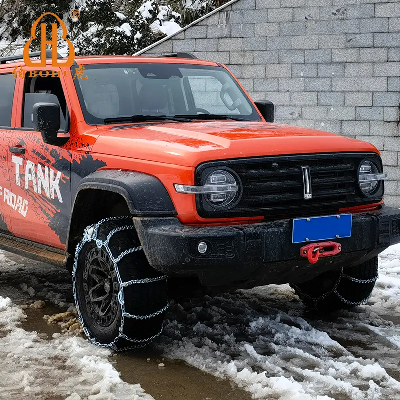 BOHU roue de voiture pneu chaîne à neige voiture camion tracteur antidérapant V Bar chaîne à neige alliage de haute qualité soudure neige lien chaîne de pneu