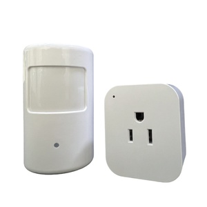 Kit de enchufe de control inalámbrico con sensor de movimiento PIR de retardo de tiempo para posición de inicio y detección de movimiento - Product Image 1