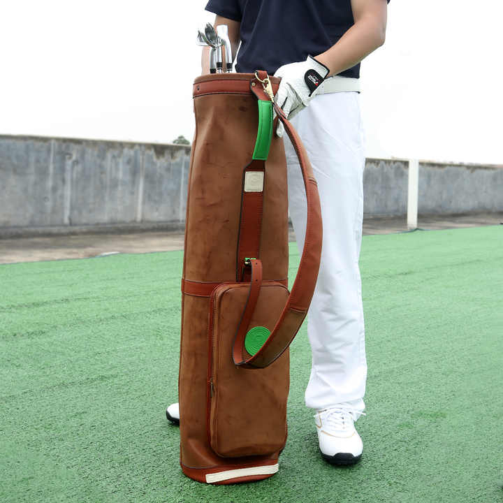 Men's Custom Houndstooth Tartan Golf Bag with Customizable Logo Classic Golf Club Loading Range