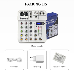 MC-4P 4 kanal kompakt güçlü karıştırma konsolu DJ denetleyici ses konsolu mikser günlük yaşam için küçük ölçekli konser aile KTV - Product Image 6