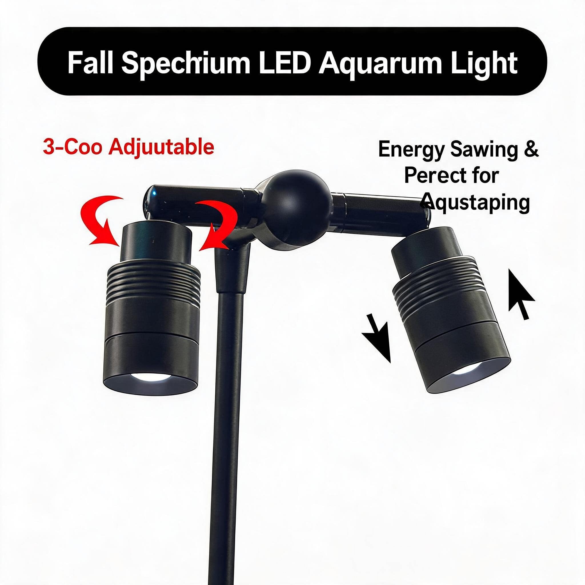 Puerto USB - Mini foco de doble cabezal - 6W - Luz blanca