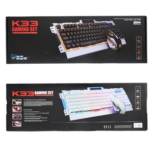K33 USB Wired <strong>Computer</strong> Gamer <strong>Keyboard</strong> and Mouse Combos Metal RGB Backlight Gaming <strong>Keyboard</strong> and Mouse Set - Product Image 1