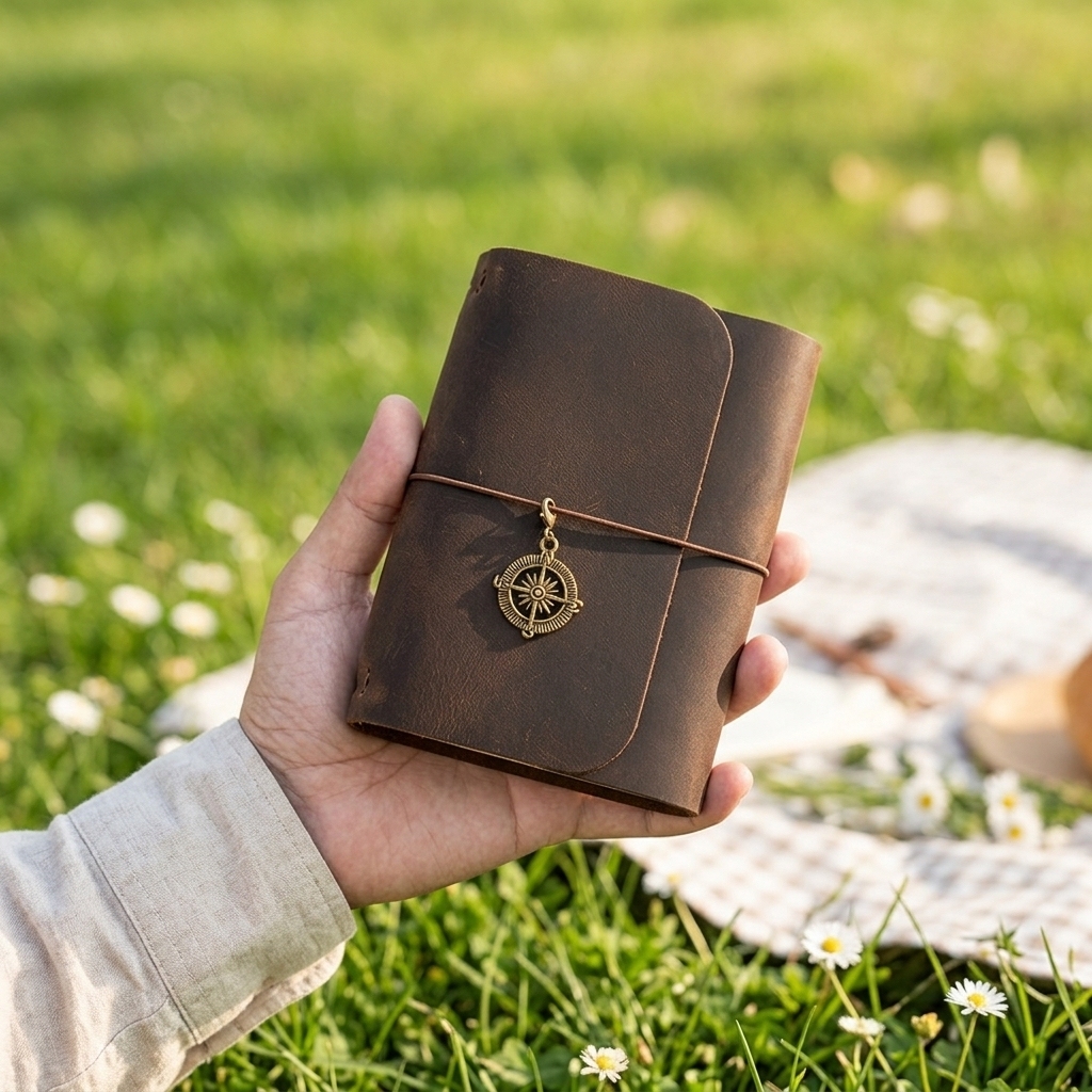 Café avec carnet et porte-cartes