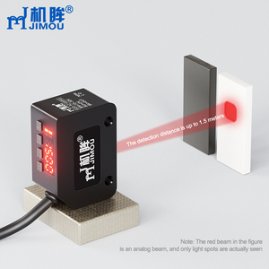 jimou DC 4 wires <strong>detect</strong> <strong>objects</strong> square big spot light diffuse Intelligent digital display photoelectric <strong>sensor</strong>