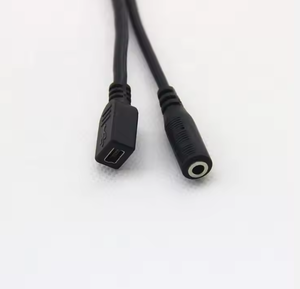 มินิ USB 10PIN ตัวผู้5PIN มินิ USB ตัวเมีย3.5มม. 4ขั้วชนิด Y สายแยกสายชาร์จเร็ว5V สำหรับอุปกรณ์มือถือคอมพิวเตอร์ถัก - Product Image 3