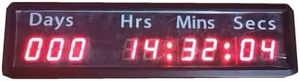 1-Zoll-9-stellige Indoor-LED-Countdown-Uhr Rot Digitaler elektronischer Event-Timer mit Auf/Ab 1000 Tage Stunden Minuten Sekunden