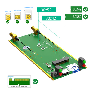 Yeni sürüm NGFF(M.2) anahtar B kart yuvası ile USB 3.0 adaptörü ve 3G/4G/5G modülü için ek güç - Product Image 6