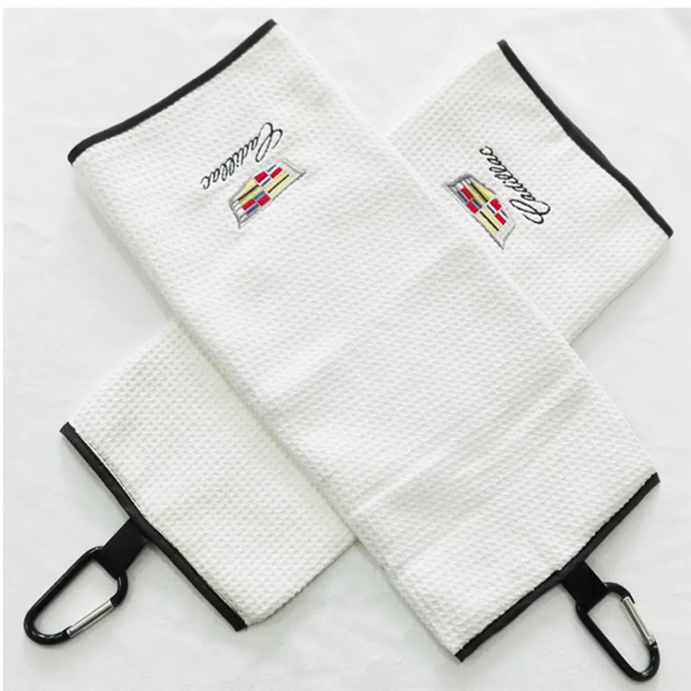 toalhas de golfe em branco toalha de microfibra de poliéster toalhas de mão dobradas