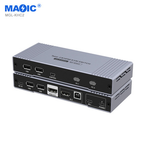 4k 60hz USB 2.0 C型HDMI KVM切换器2端口HDMI KVM切换器，用于笔记本电脑显示器