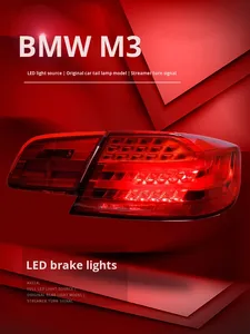 For BMW 3 Series <strong>E92</strong> M3 Tail Light Assembly Modified <strong>LED</strong> Running Water Turn Signal with Clear and <strong>Red</strong> Lens New Condition 12V - Product Image 5