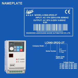 LC640 популярный мини Vfd 0.75KW 220V 1ph в 3ph преобразователь частоты 2.2KW 5.5KW инвертор частоты для насосной системы - Product Image 4