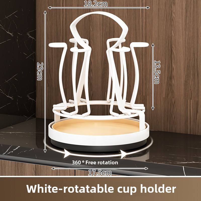 Blanc-Porte-gobelet pivotant